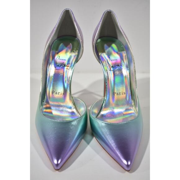 Christian Louboutin Iriza 100 Multicolor Licorne Leather D'Orsay Heel Pump 40 - Picture 6 of 11